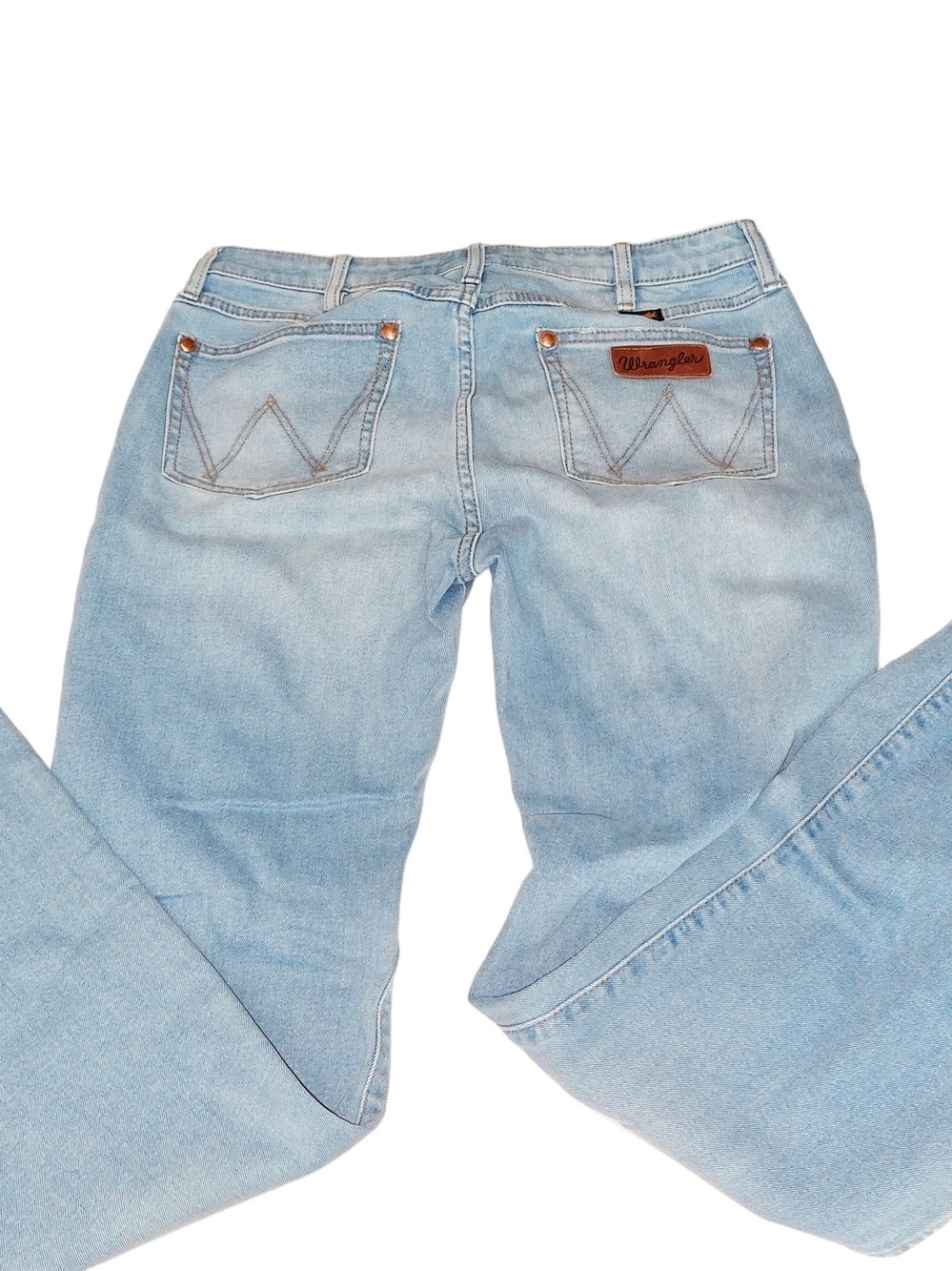 Wrangler Women's Light Blue Boot-Cut Jeans Western Cowgirl Sz 30/ 34 Rodeo